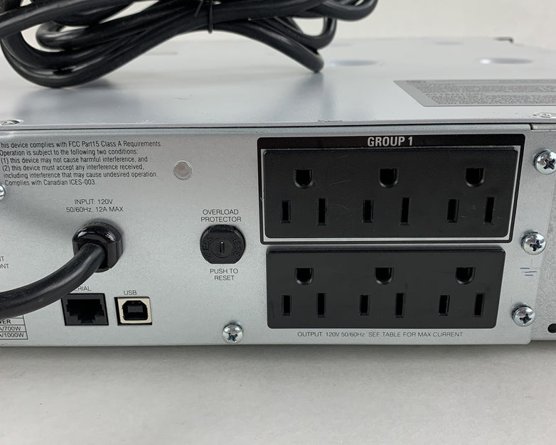 APC SMT1000RM2U Smart UPS Back Up Tested No Batteries w/ Faceplate