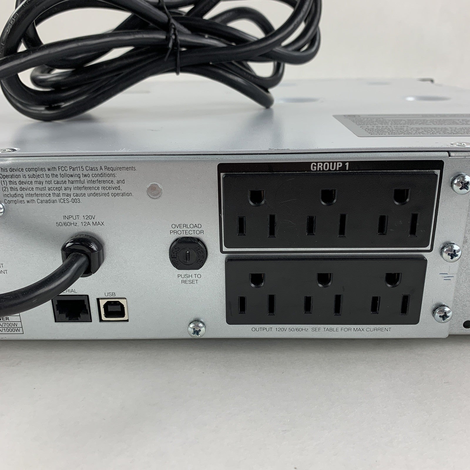 APC SMT1000RM2U Smart UPS Back Up Tested No Batteries w/ Faceplate