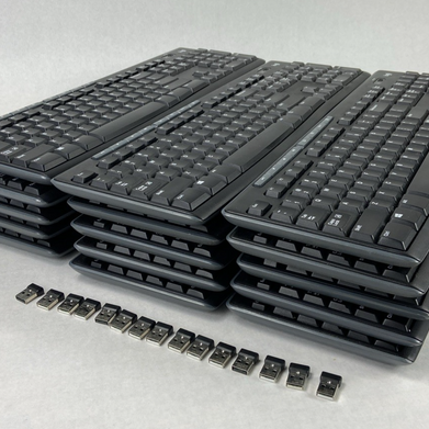Lot of 15 Logitech K270 Wireless Keyboards  - Dongles Included -  Needs Pairing