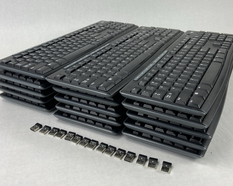 Lot of 15 Logitech K270 Wireless Keyboards  - Dongles Included -  Needs Pairing
