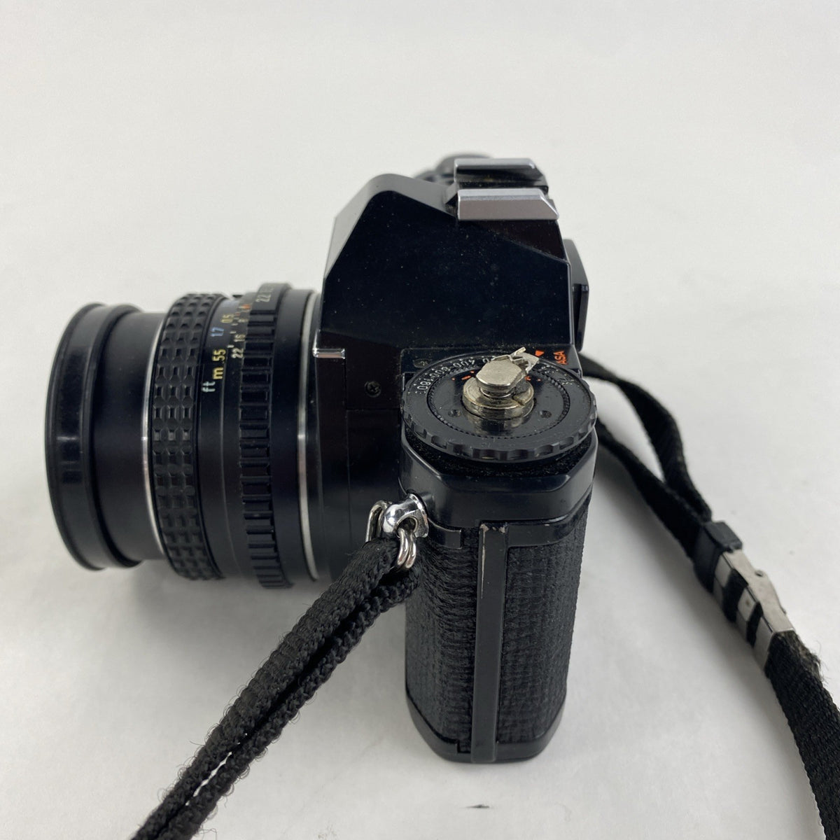 Pentax MV 35MM Film Camera w/ SMC Pentax-M 1:2 50 mm Lens - Untested for Parts5