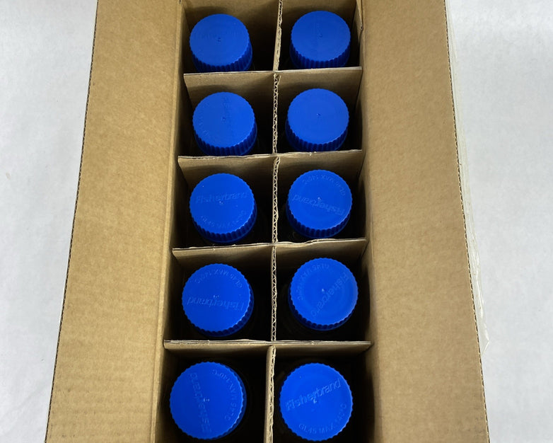 Fisherbrand FB-800-250 Lab Media Graduated Glass Bottles 250mL - 10 Bottles