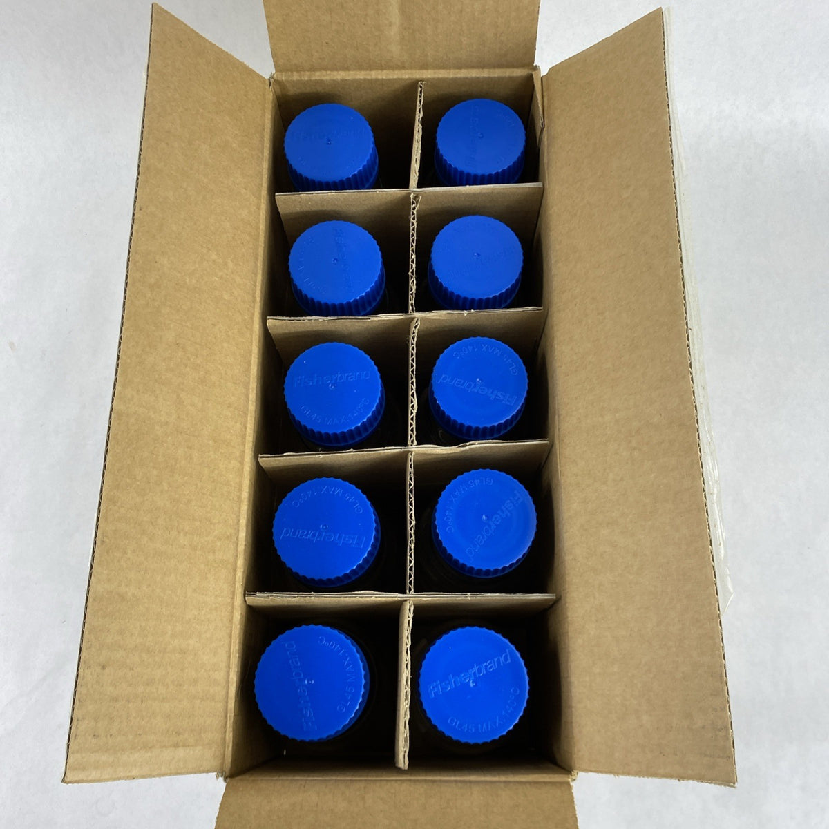 Fisherbrand FB-800-250 Lab Media Graduated Glass Bottles 250mL - 10 Bottles1