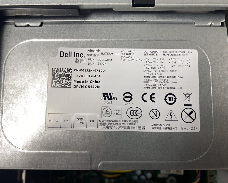 Dell OptiPlex 3010 MT Intel Core i3-3220 3.30GHz 4GB RAM No HDD No OS