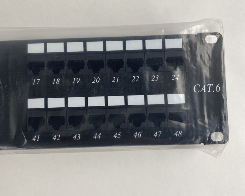 48 Port Cat 6 patch Panel Open Box Sealed Panel
