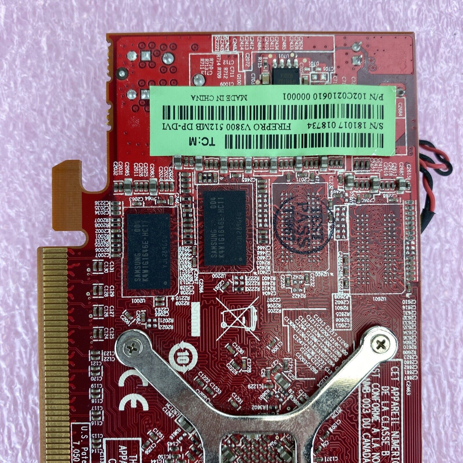 ATI 102C0210610 FirePro V3800 512MB DisplayPort DVI PCIe GPU (Lot of 2)