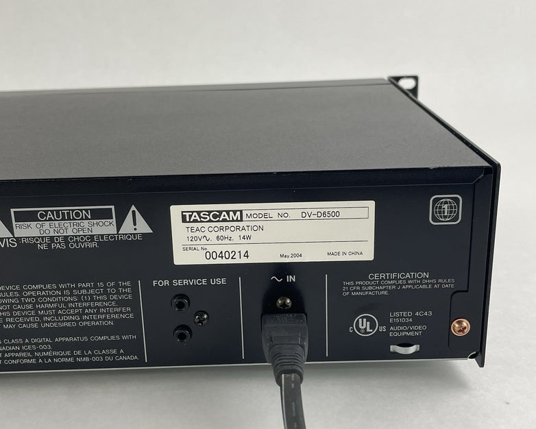Tascam DV-D6500 Professional Digital DVD Player