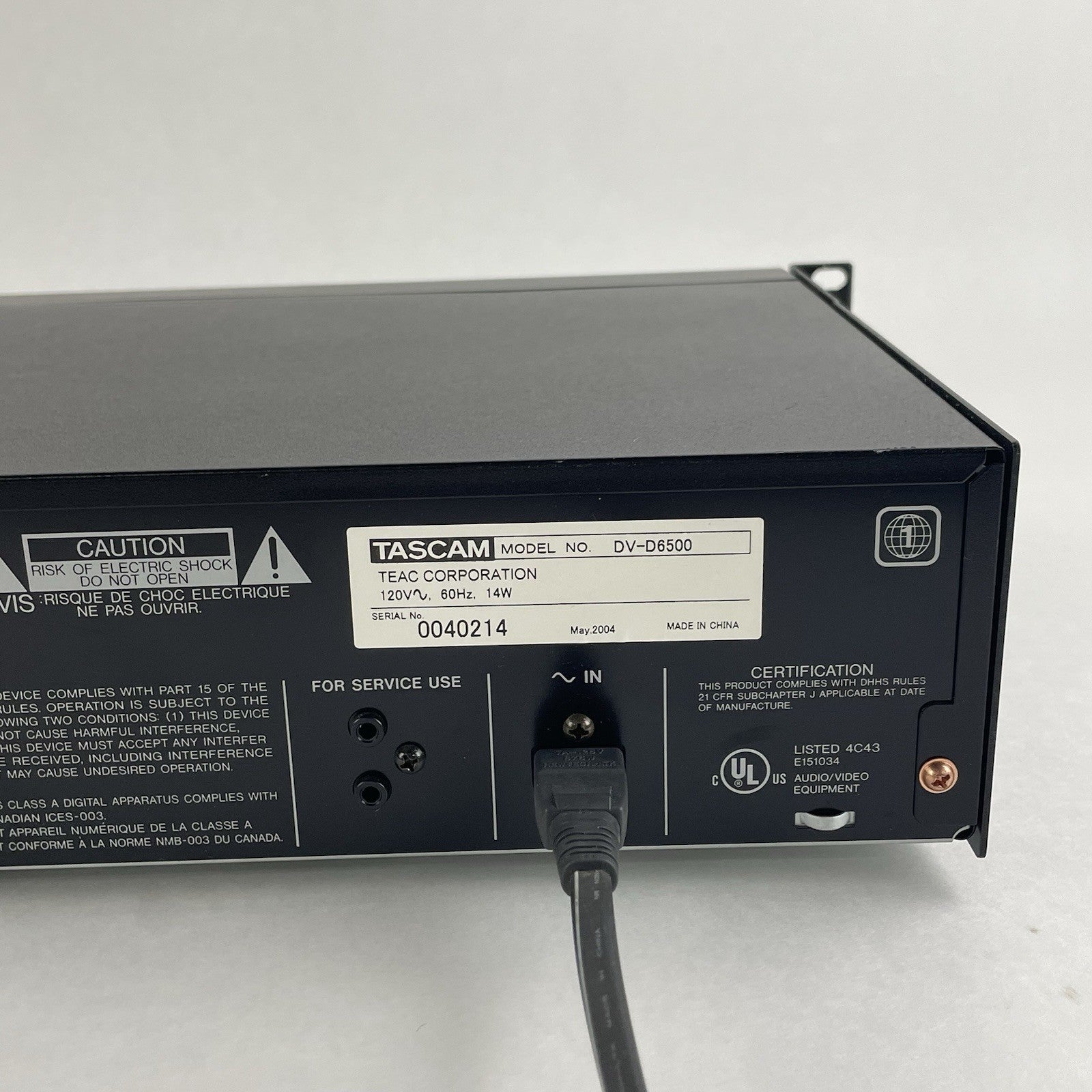 Tascam DV-D6500 Professional Digital DVD Player7