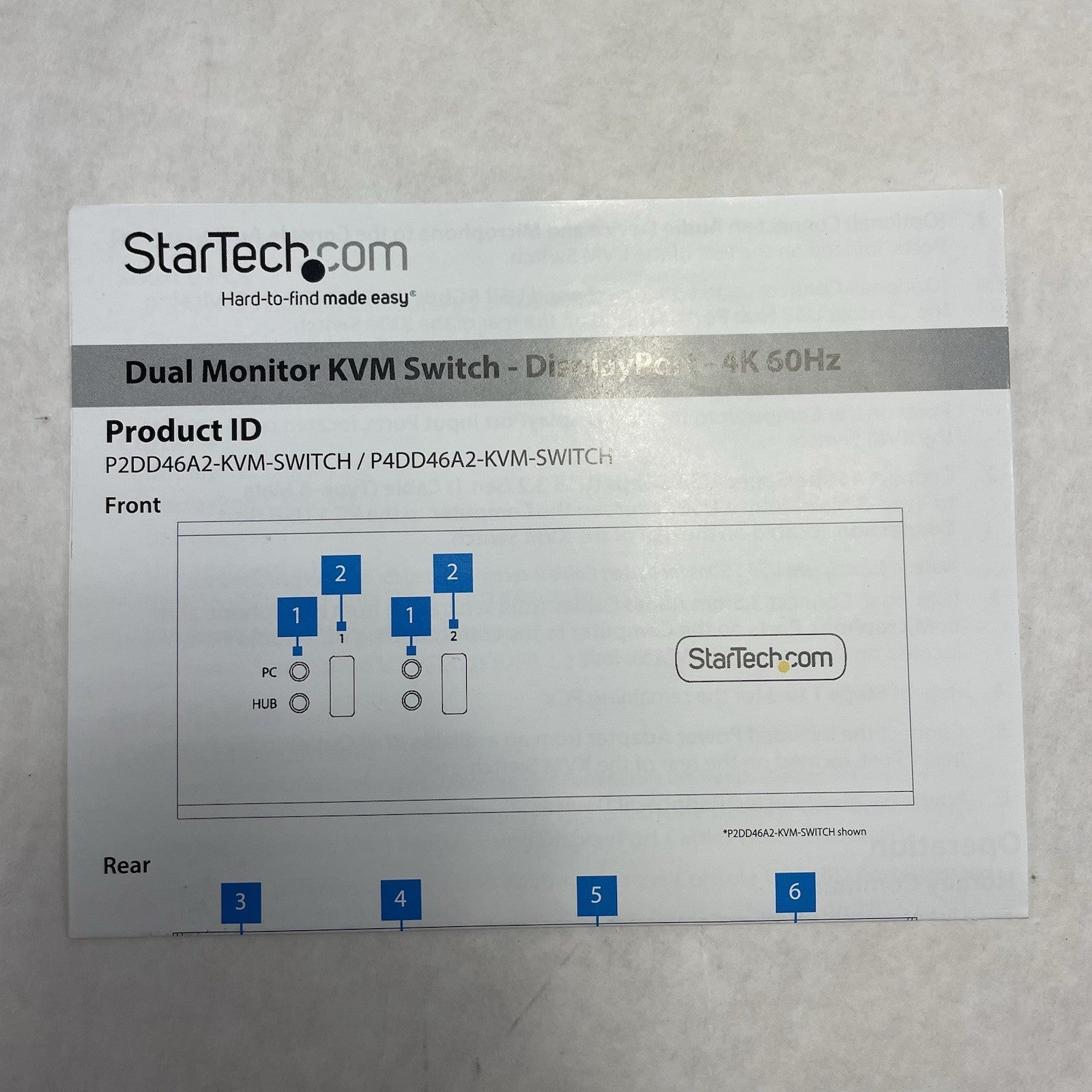 StarTech.com P2DD46A2-KVM-SWITCH 2-Port Dual-Monitor Power Tested12