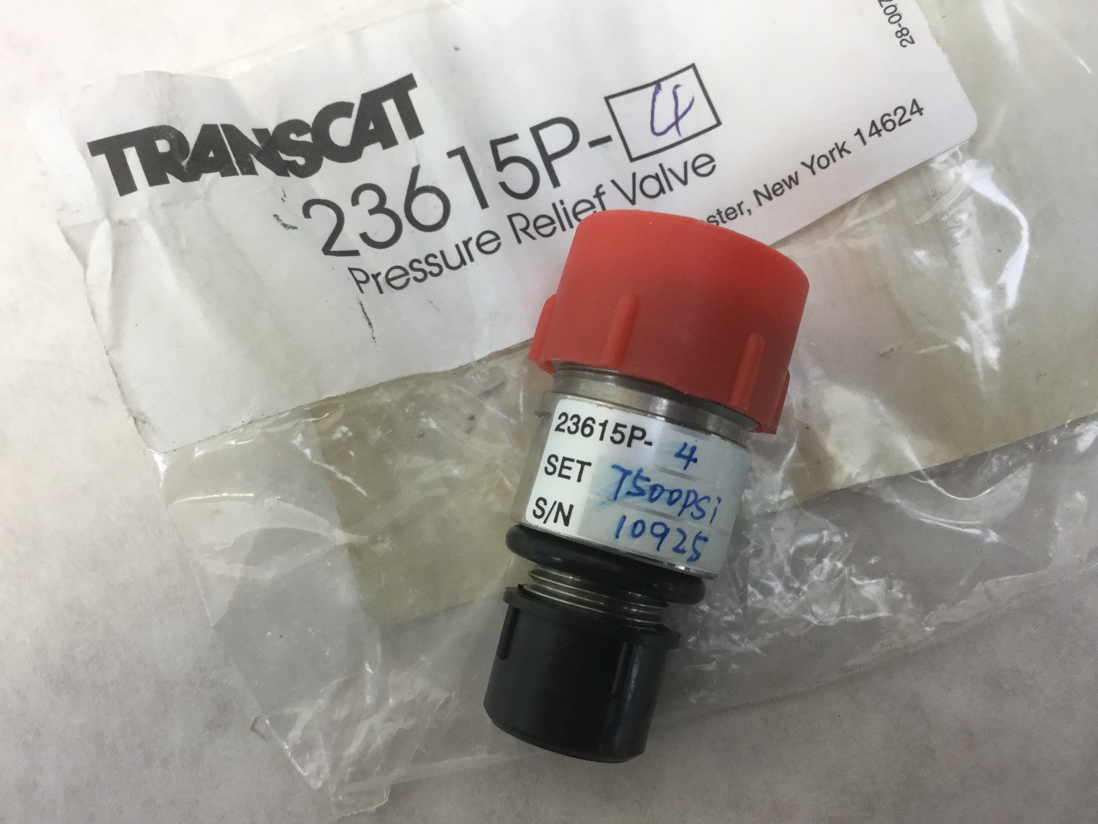 TRANSCAT 23615P-4, Pressure Relief Valve 700bar, NEW