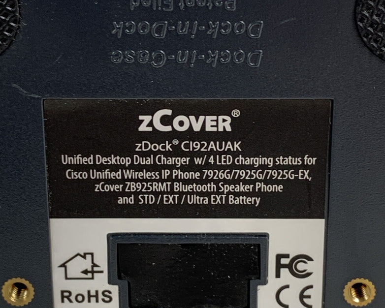 zCover zDock Cl92UUAK Unified Desktop Dual Charger No Power Supply - Untested