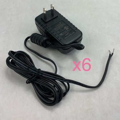 Unbranded KSAC0900100W1US 9V 1A AC Adapter - No Tip (Lot of 6)