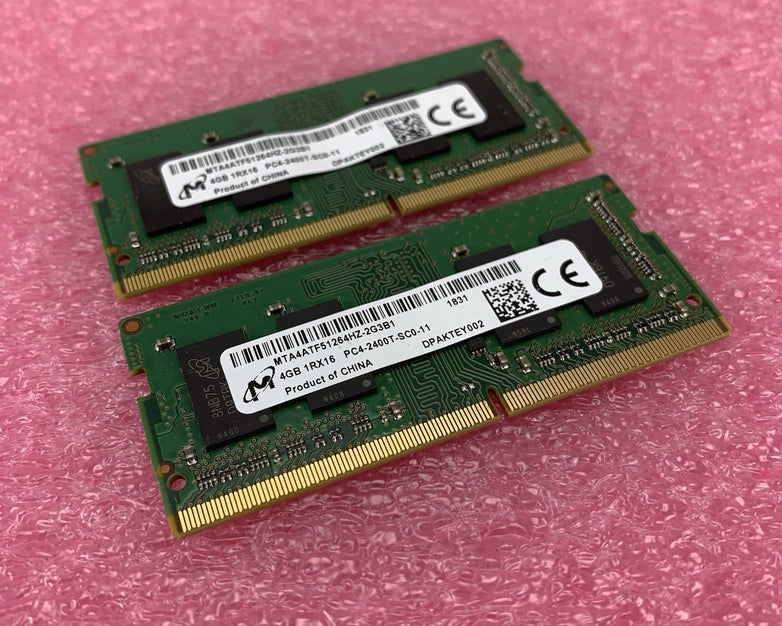 Micron MTA4ATF51264HZ-2G3B1 PC4-2400T-SC0-11 4GB 1Rx16 Desktop Memory RAM Lot 2
