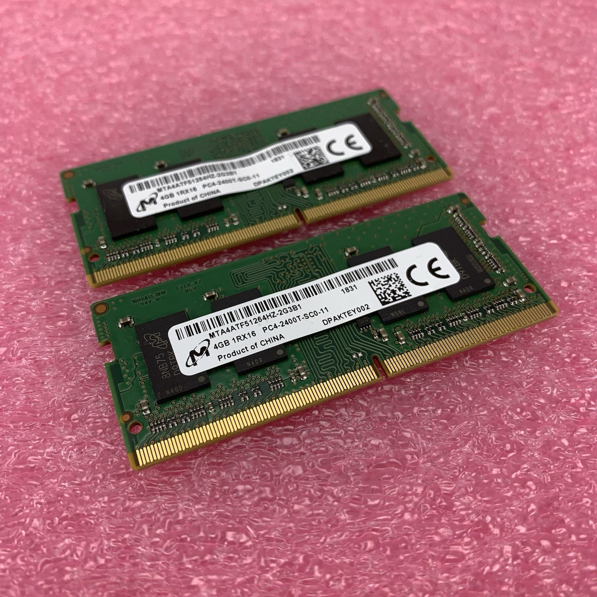Micron MTA4ATF51264HZ-2G3B1 PC4-2400T-SC0-11 4GB 1Rx16 Desktop Memory RAM Lot 20