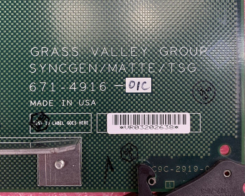 Grass Valley Group Kalypso Syncgen Matte TSG Board