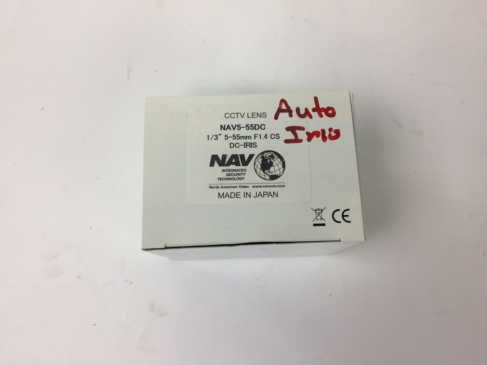 NAV CCTV Lens NAV5-55DC 1/3" 5-55MM F1.4 CS DC-Iris Automatic Iris