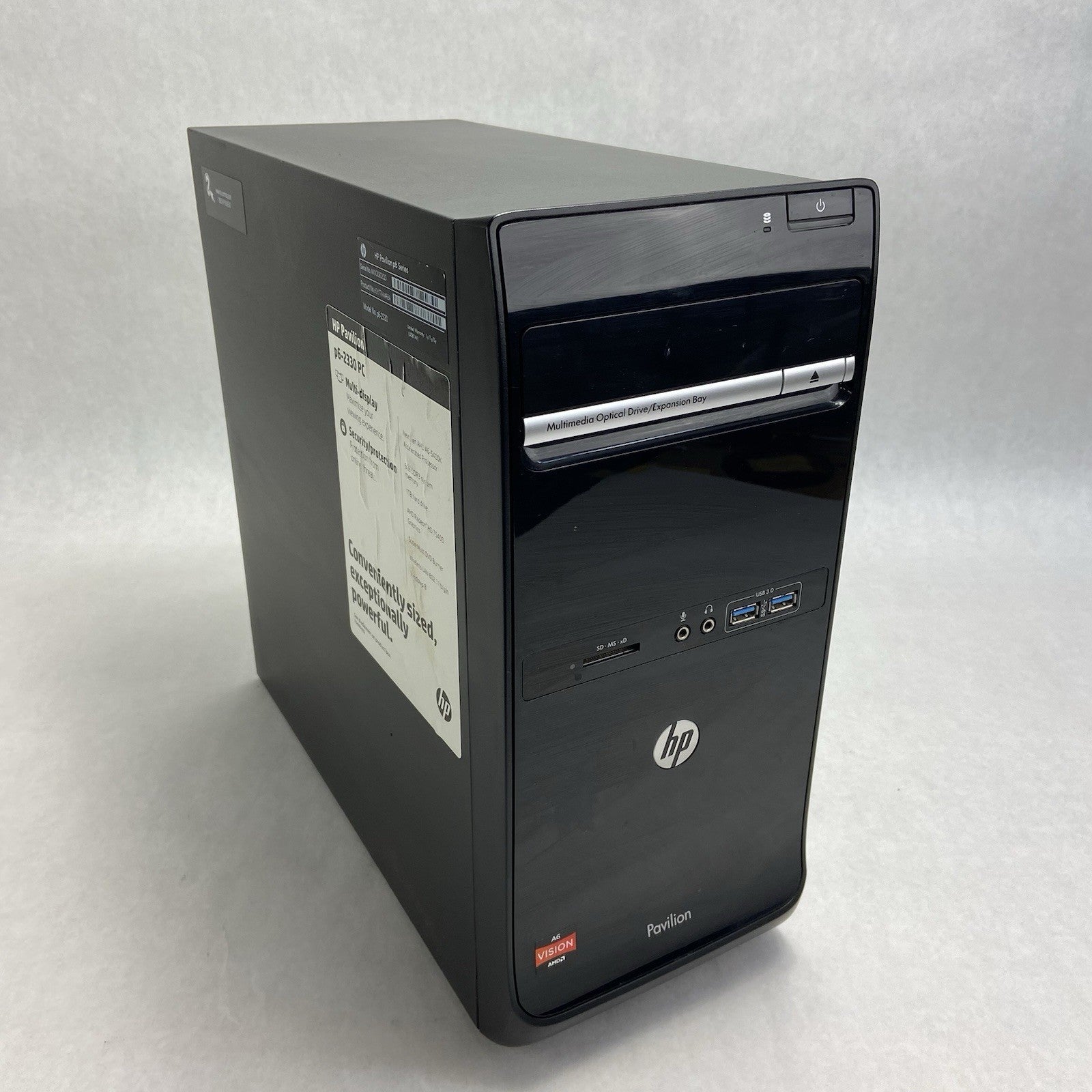 HP Pavilion P6-2330 MT AMD A6-5400K 3.6GHz 4GB RAM No HDD No OS0