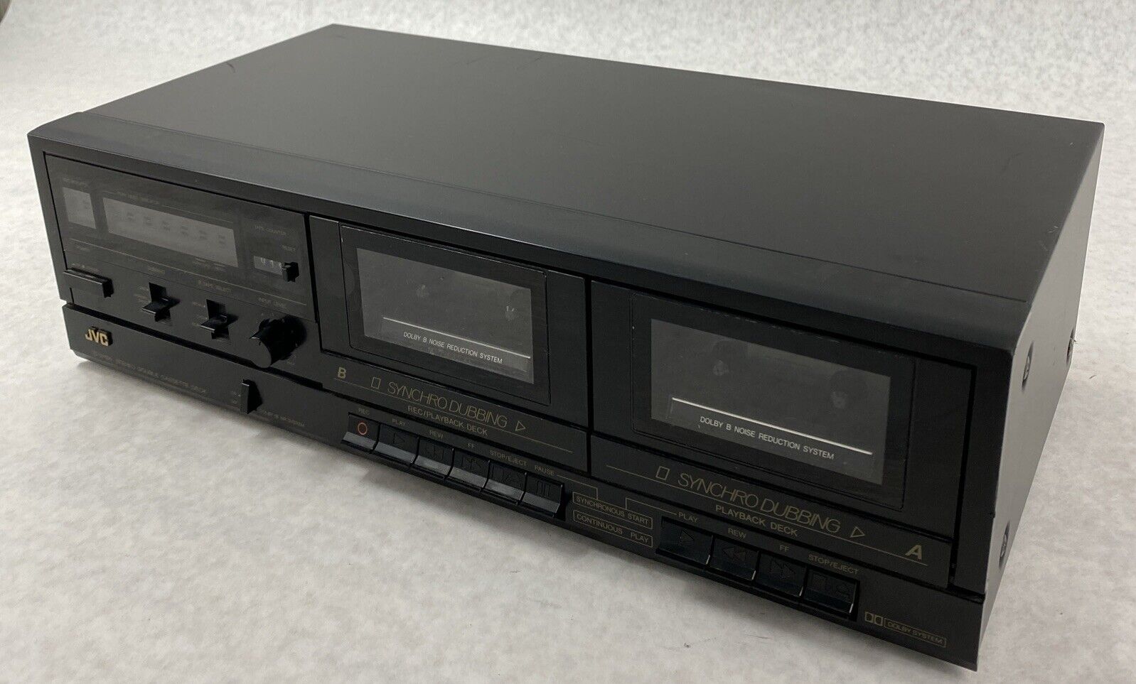 JVC TD-W106 Stereo Double 2 Cassette Tape Deck Player Recorder BAD REWIND