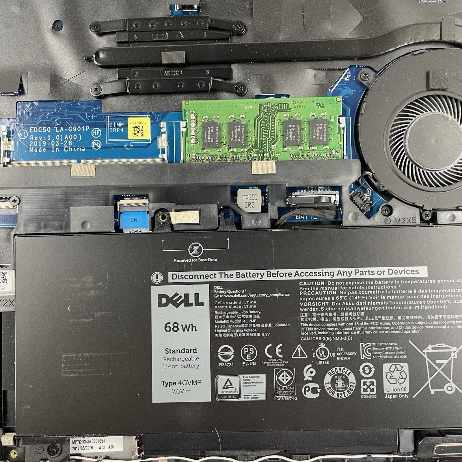 Dell Latitude 5500 15.6" i5-8265U 1.60 GHz 8 GB RAM No SSD/OS/AC22