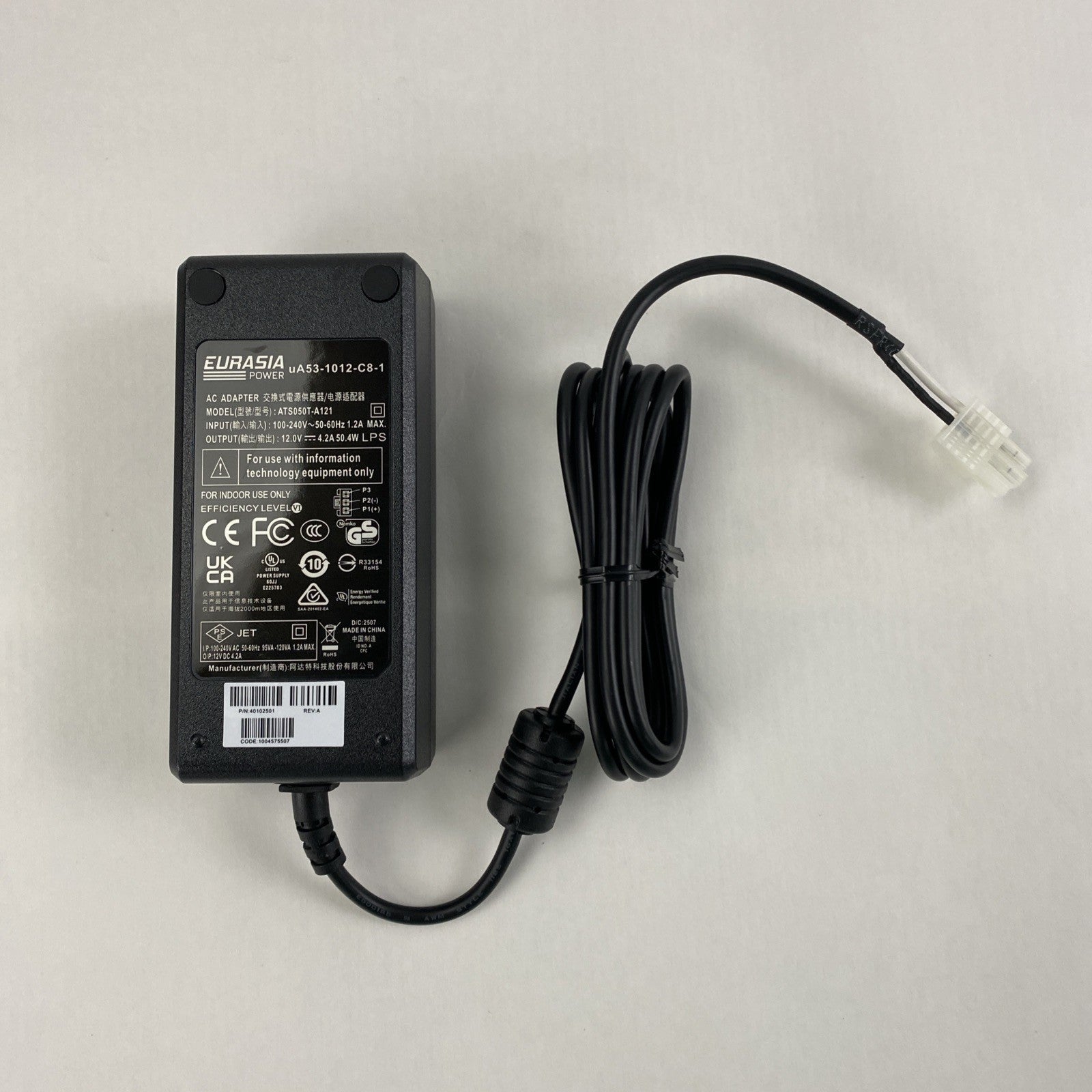 Eurasia ATS050T-A121 AC Adapter 12V No Power Cord Lot of 105