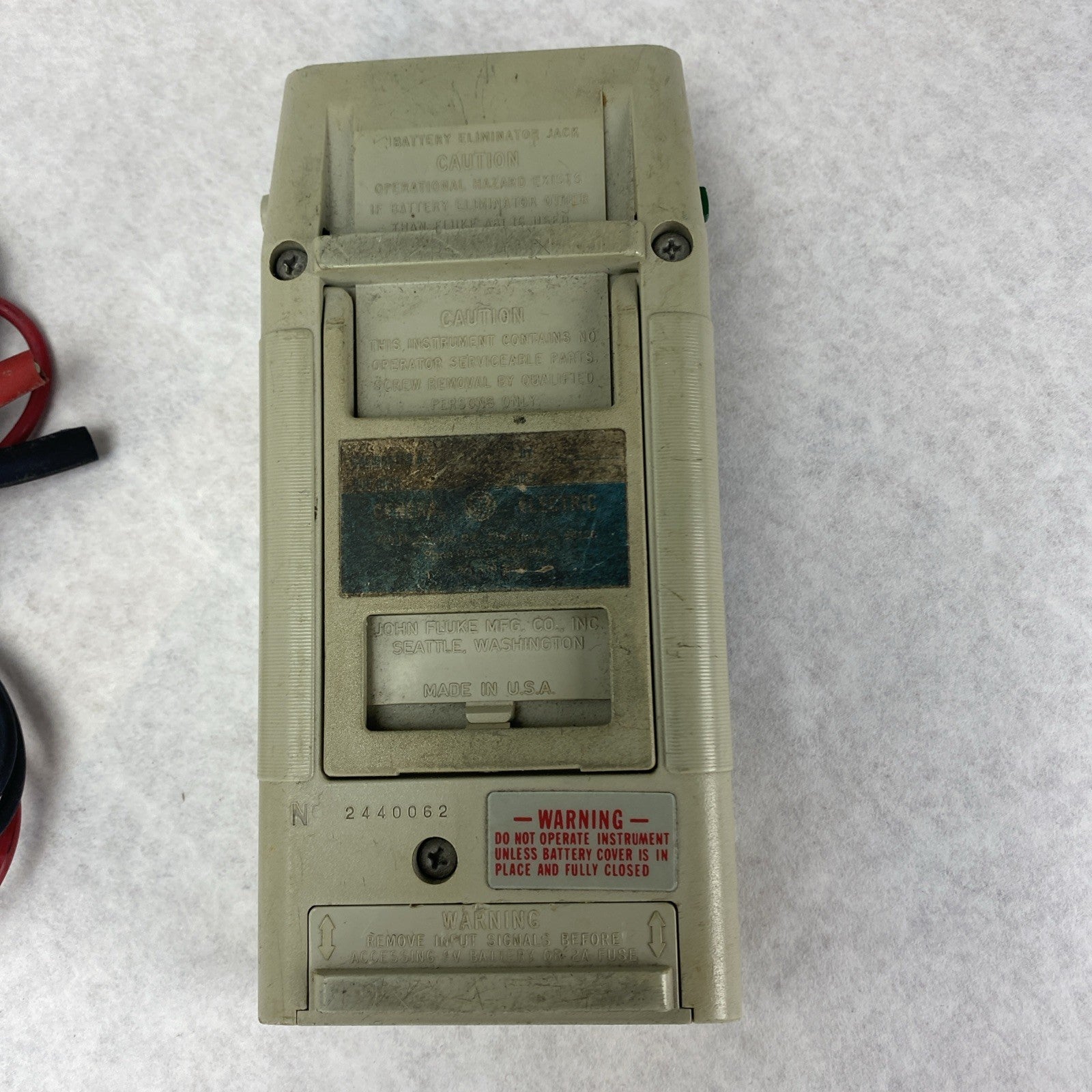 Fluke 8022A Multimeter Untested No Batteries 6