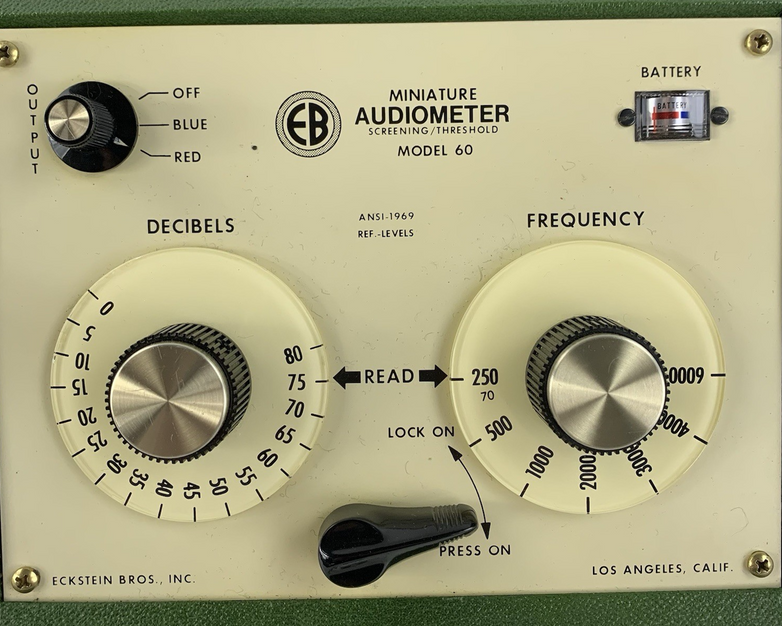Eckstein Bros. Model 60 Miniature Audiometer Screening/Threshold - Tested
