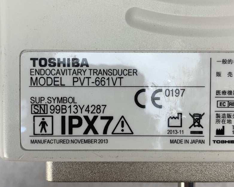 Toshiba Medical System PVT-661VT Endocavity Transducer Ultrasound Probe