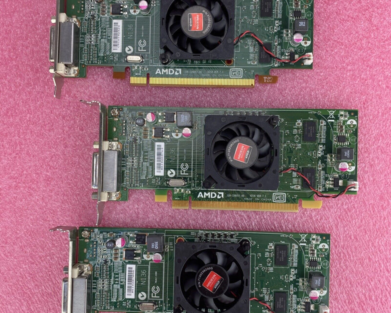 Dell AMD Radeon HD 6350 512MB DDR3 PCIe x16 Graphics Card 01CX3M Lot Of 3