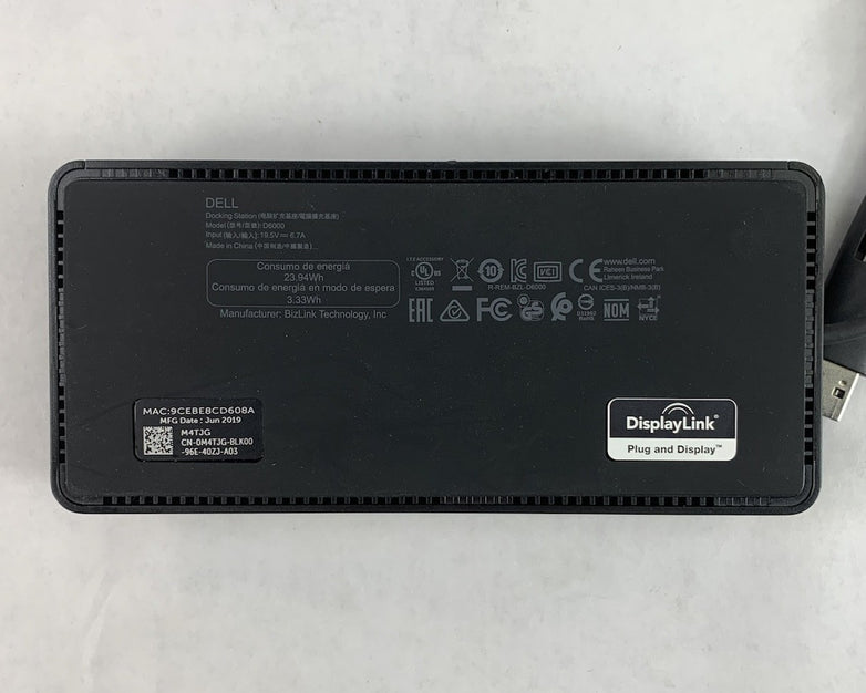 Dell D6000 19.5V 6.7A USB-C / USB-A Docking Station