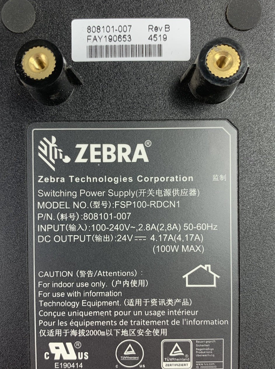 Zebra FSP100-RDCNI 100W AC Adapter Power Supply for Zebra ZT2307