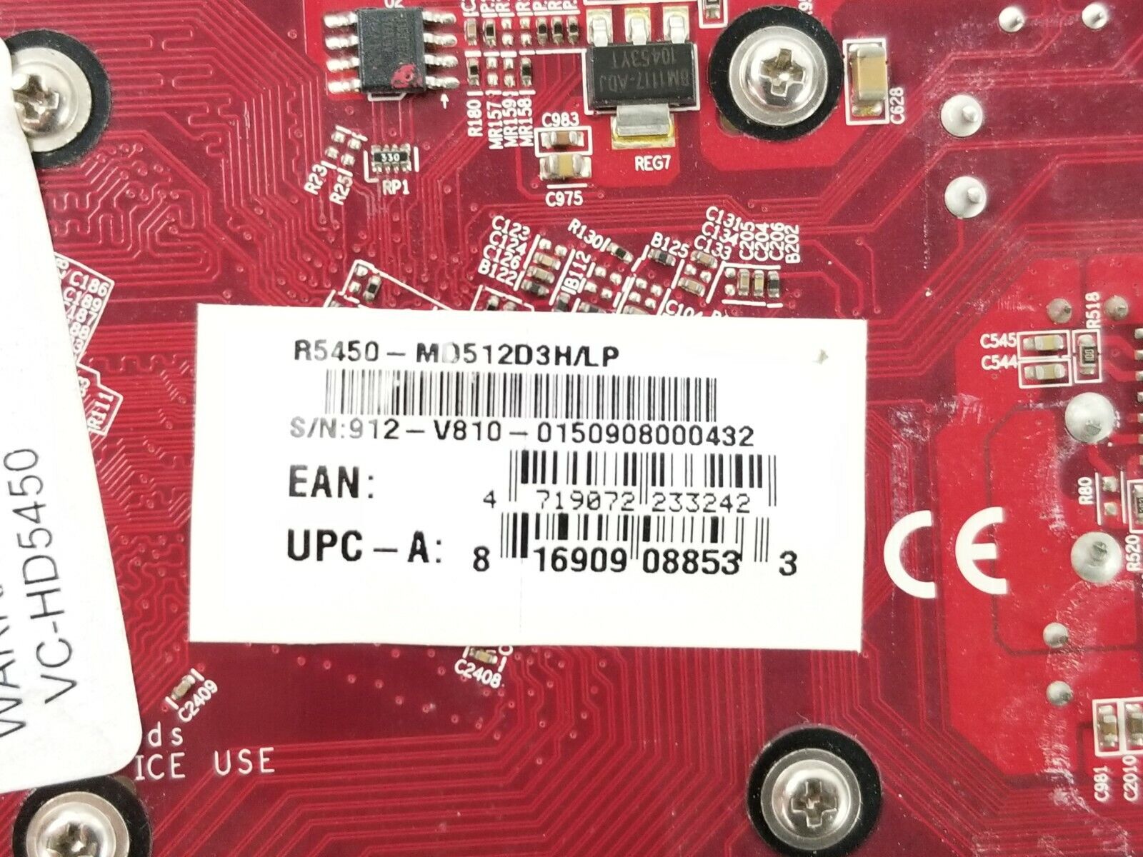 MSI ATI R5450-MD512D3H/LP 512MB DDR3 PCIE Video Card DVI VGA Display Port