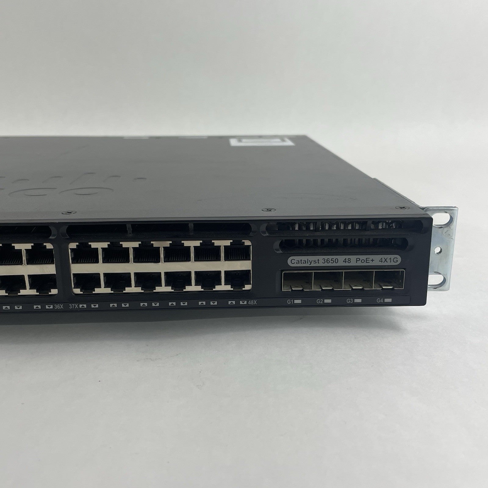 Cisco WS-C3650-48PS-S V01 Tested & Reset 2X PSU4