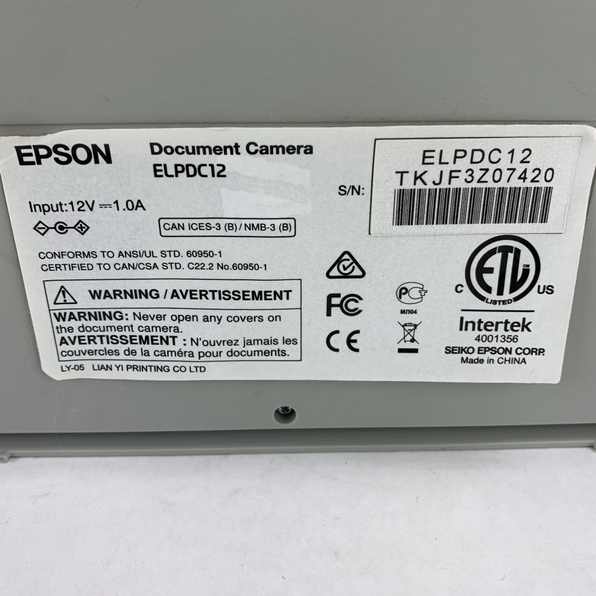 Epson ELPDC12 High Definition Classroom Presentation Document Camera11