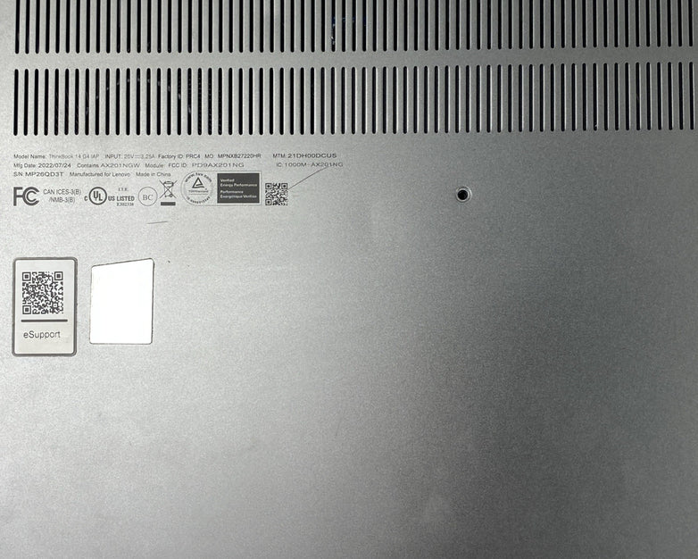 Lenovo ThinkPad 14 G4 IAP 14" Touch i7-1255U 2.6 GHz 16GB RAM No Batt. No HDD/OS