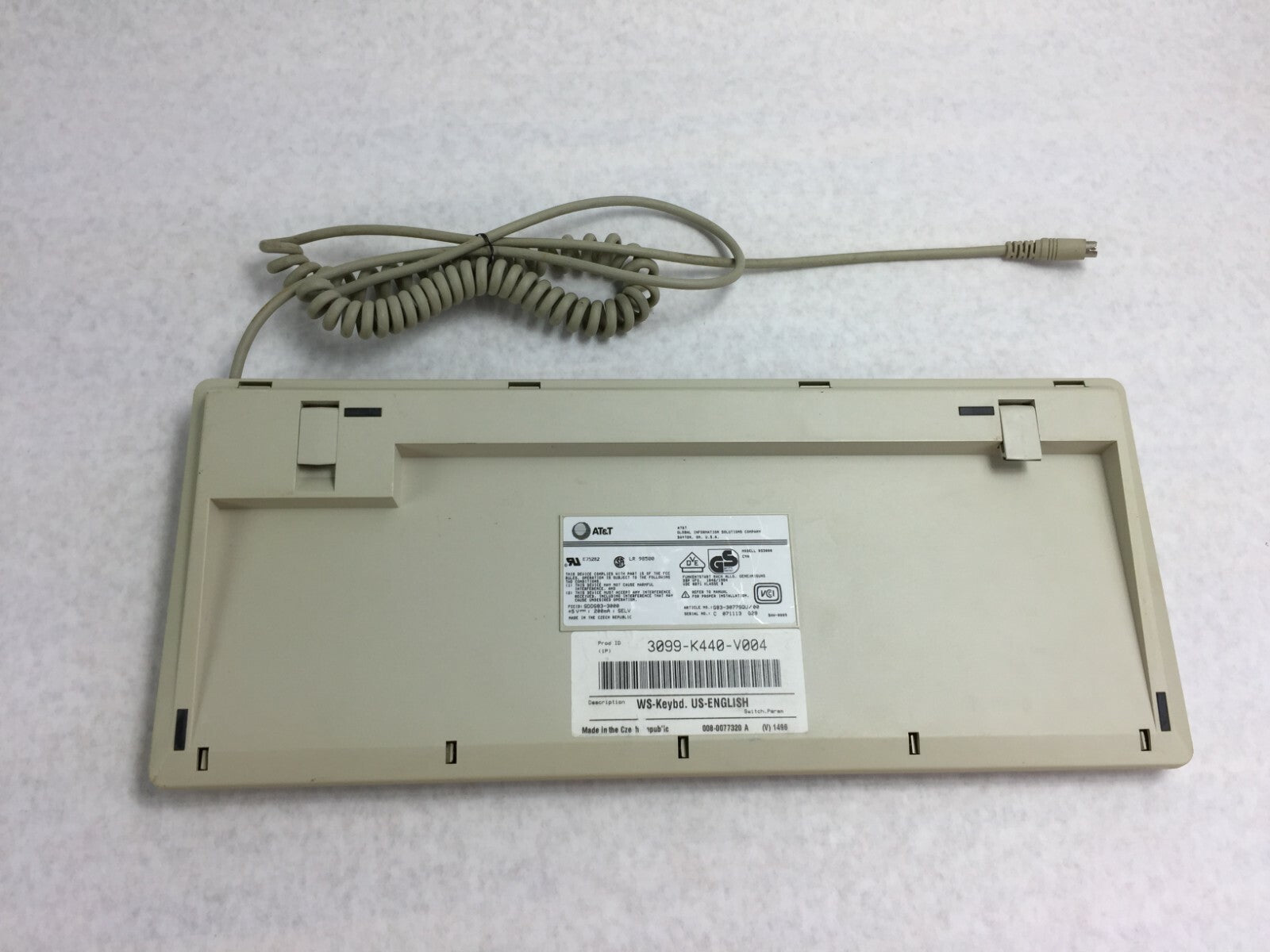 At&t Keyboard 3099-K440-V004 RS3000  Wired  PS/2