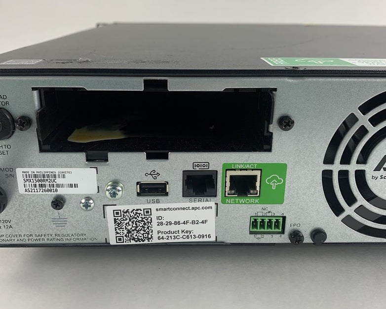APC SMX1500RM2UC SmartUPS LCD 1500va Tested w/ rack ears No Batteries/Faceplate