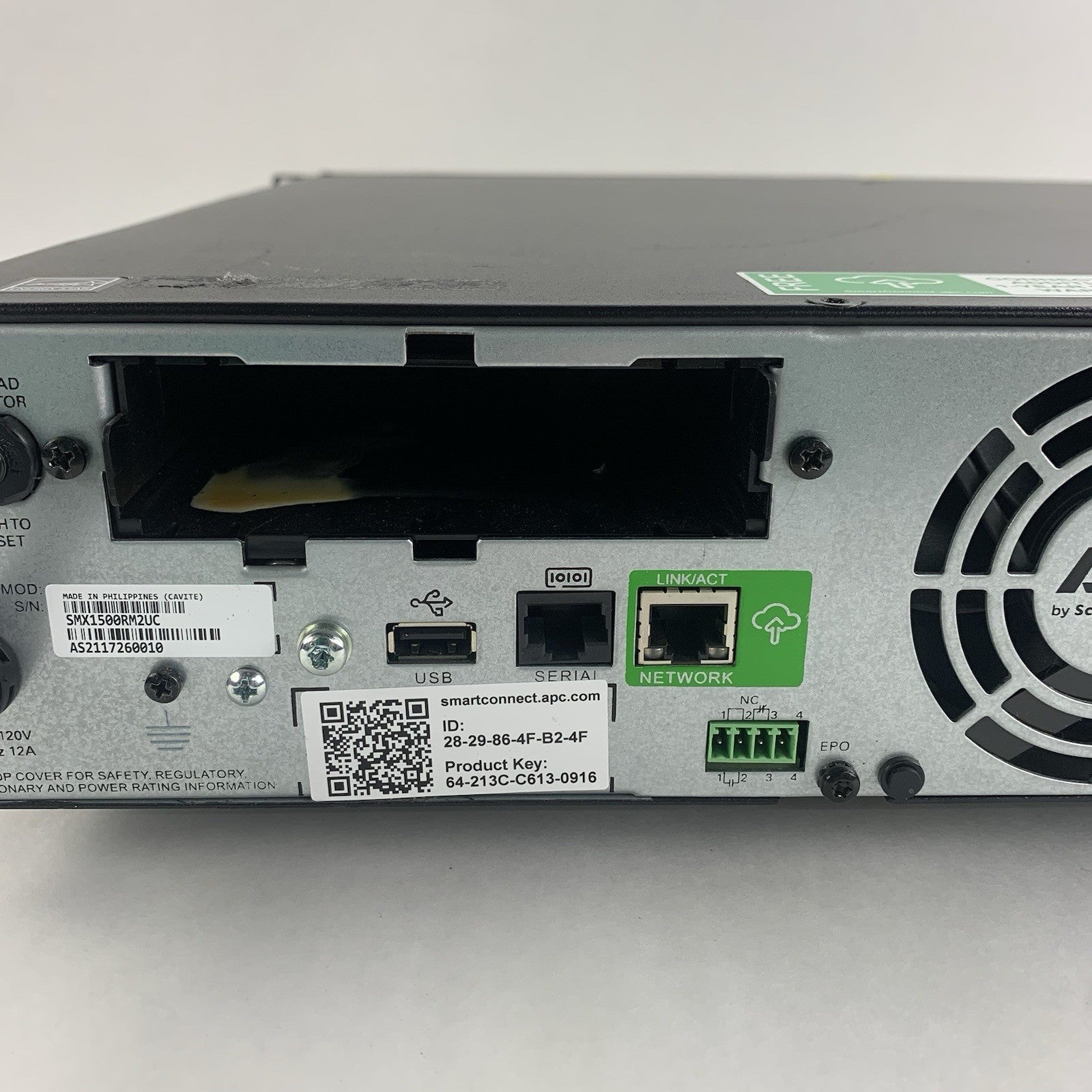 APC SMX1500RM2UC SmartUPS LCD 1500va Tested w/ rack ears No Batteries/Faceplate9