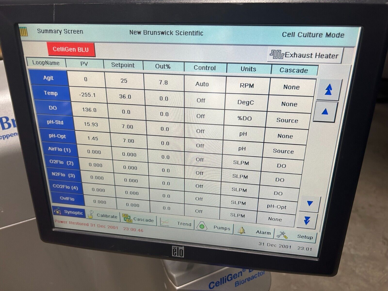 New Brunswick Eppendorf CelliGen Blu-50L Beta BioReactor M1374-120-HSA