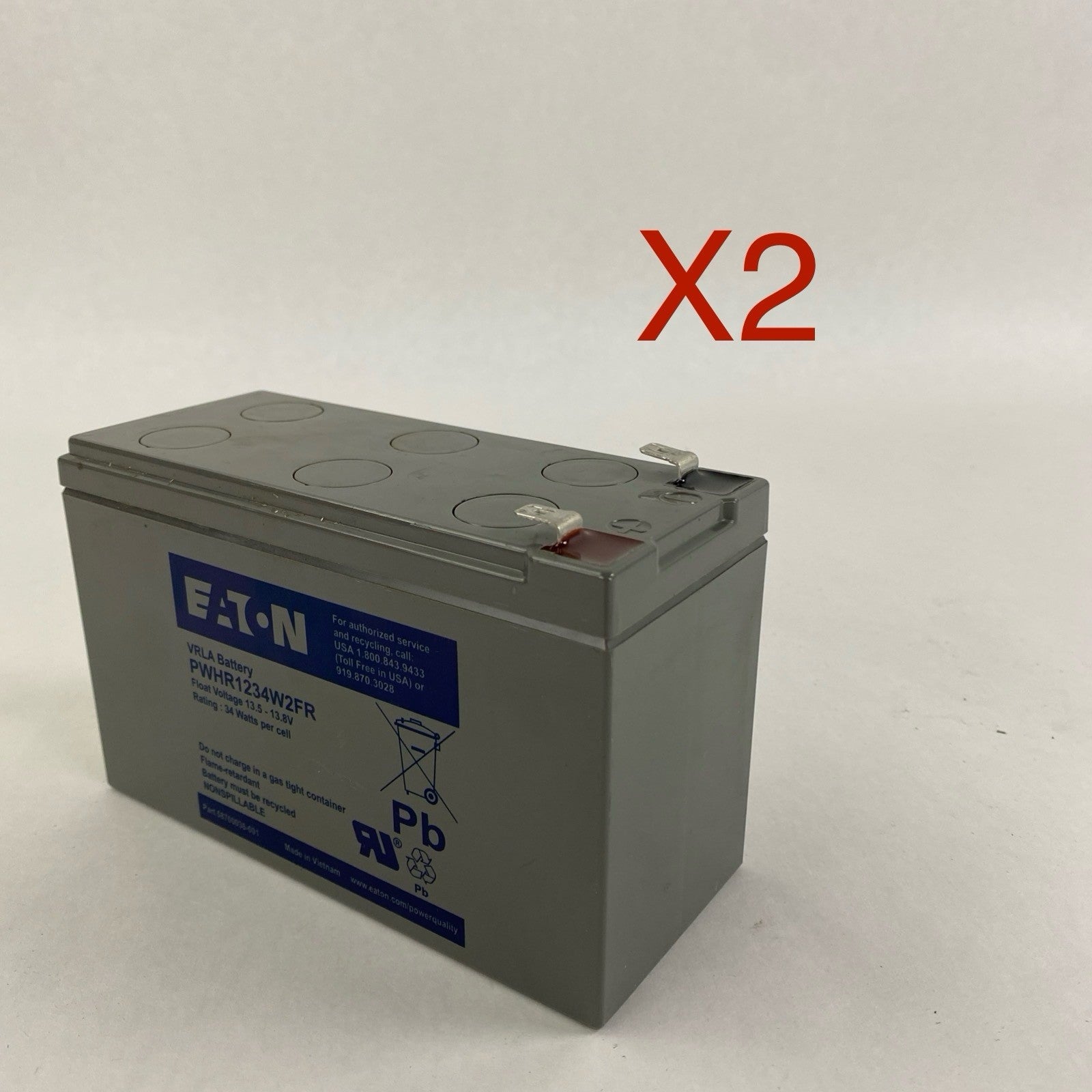 Eaton PWHR1234W2FR VRLA Battery 34 Watts Per Cell Lot of 20