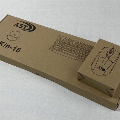 AST Kin-16 Wired Keyboard And AST 3D Optical Mouse