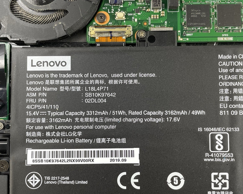 Lenovo ThinkPad X1 Yoga 4Gen 14" i5-8265U 1.60 GHz 16 GB RAM No SSD/OS/AC