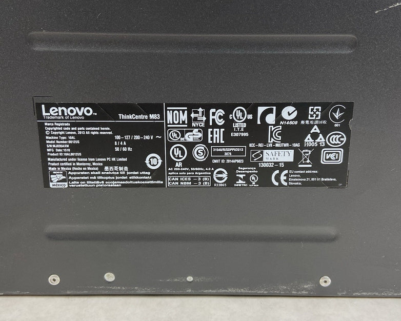 Lenovo ThinkCentre M83 MT Intel Core i5-4750S 2.9GHz 8GB RAM No HDD No OS
