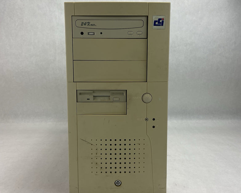 Unbranded Vintage Beige ATX Mid Tower Computer Case No PSU