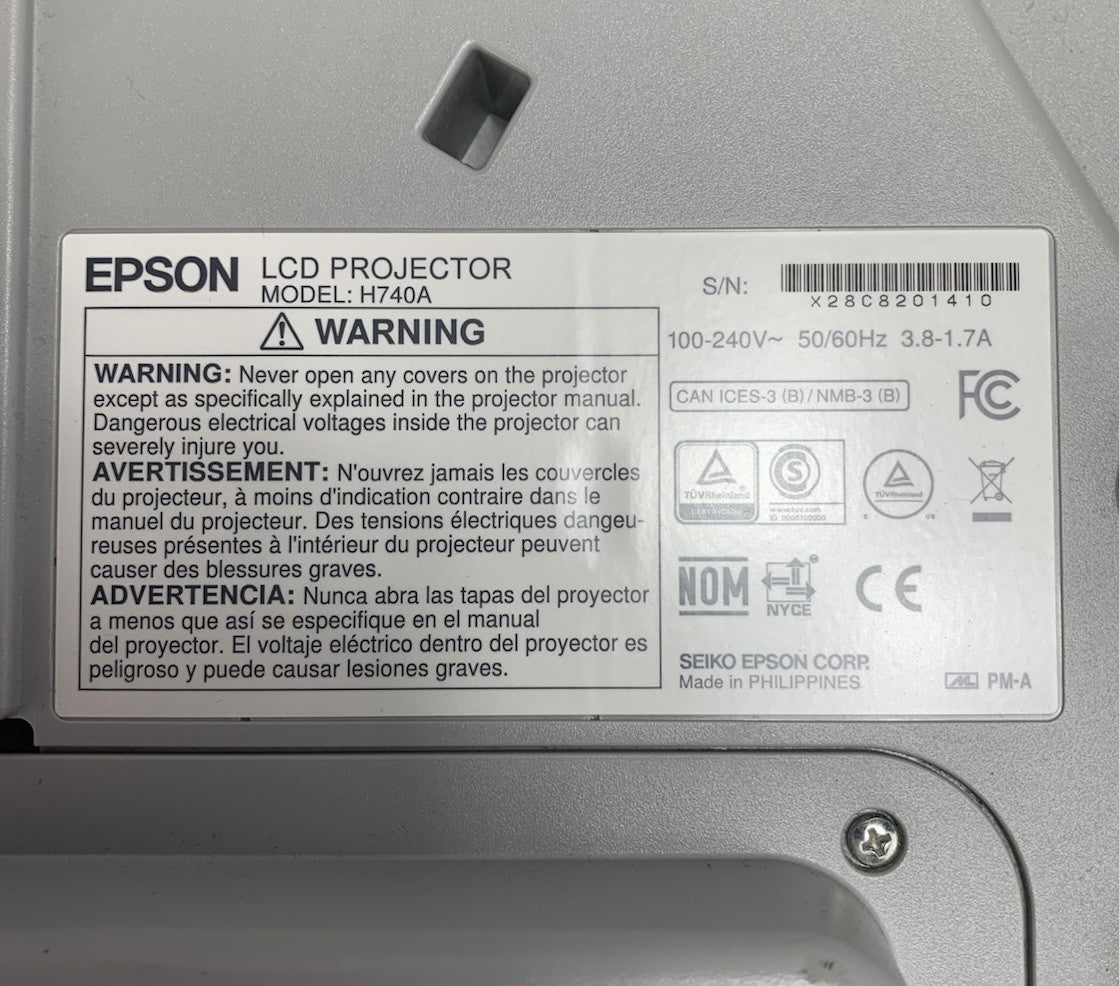 Epson PowerLite 695Wi H740A LCD Lamp Projector 1378 Lamp Hours - No Remote7
