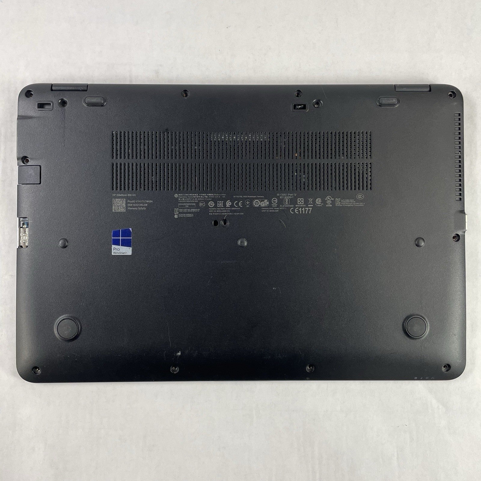 HP EliteBook 850 G3 15.6" i5-6200U 2.30 GHz 8 GB RAM No SSD No OS - Bad Bottom15