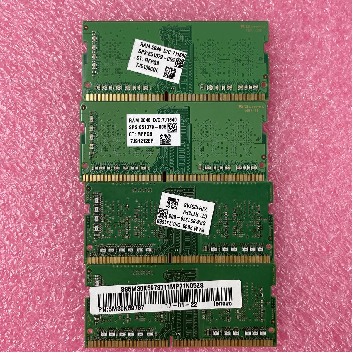 Mixed Samsung/Hynix 2GB DDR4 2133 SODIMM Laptop RAM 8GB Lot of 42