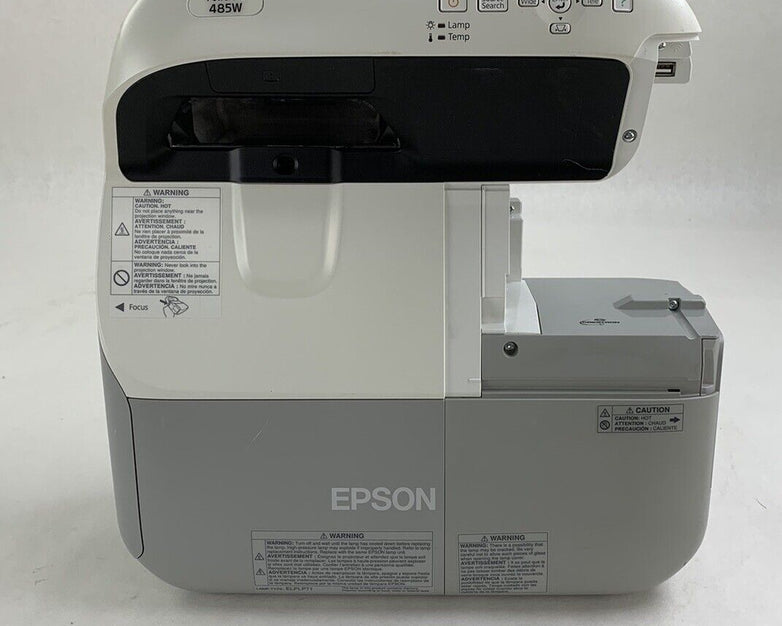 Epson H454A 485W Projector - Tested and Missing Port Cover