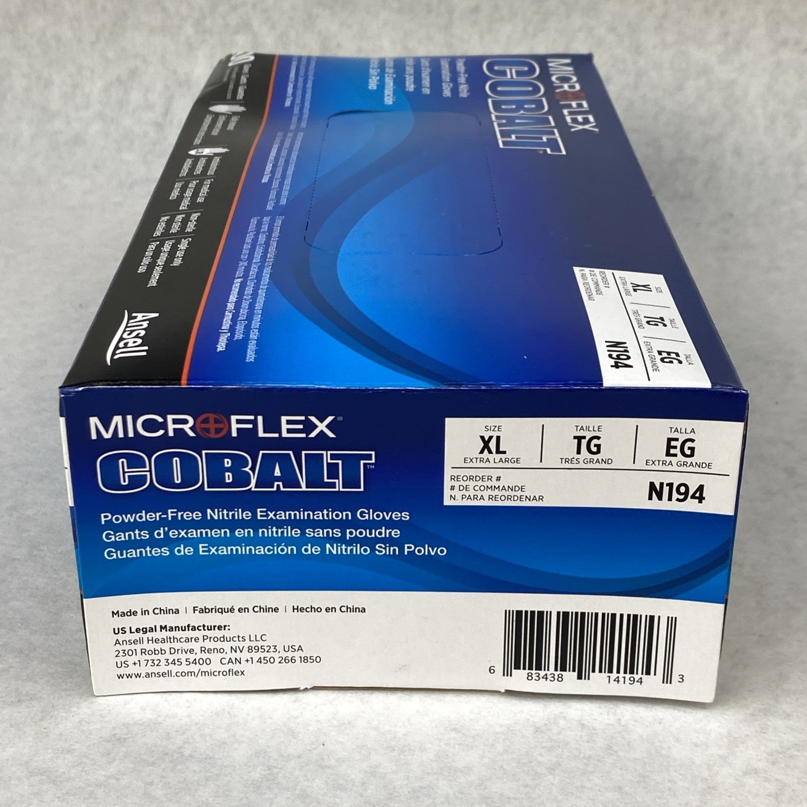 Ansell Cobalt N194 Powder Free Nitrile Examination Gloves Extra Large 1000 Count8