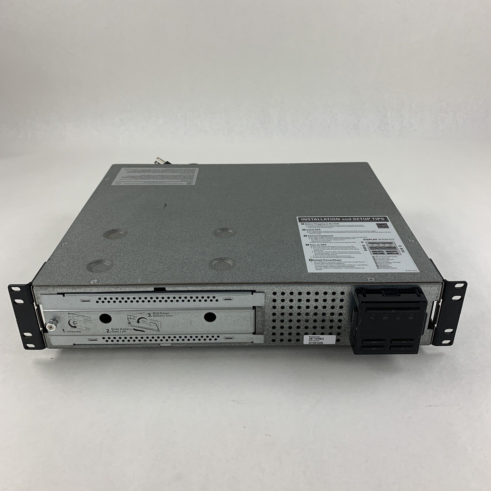 APC SMT750RM2U Line Interactive SmartUPS Power Supply Tested No Battery No Caddy
