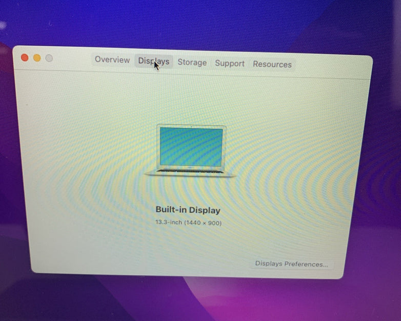 Apple Macbook Air A1466 2017 13.3" 1.8GHz i5 8GB RAM 121GB SSD OS Monterey 12.6